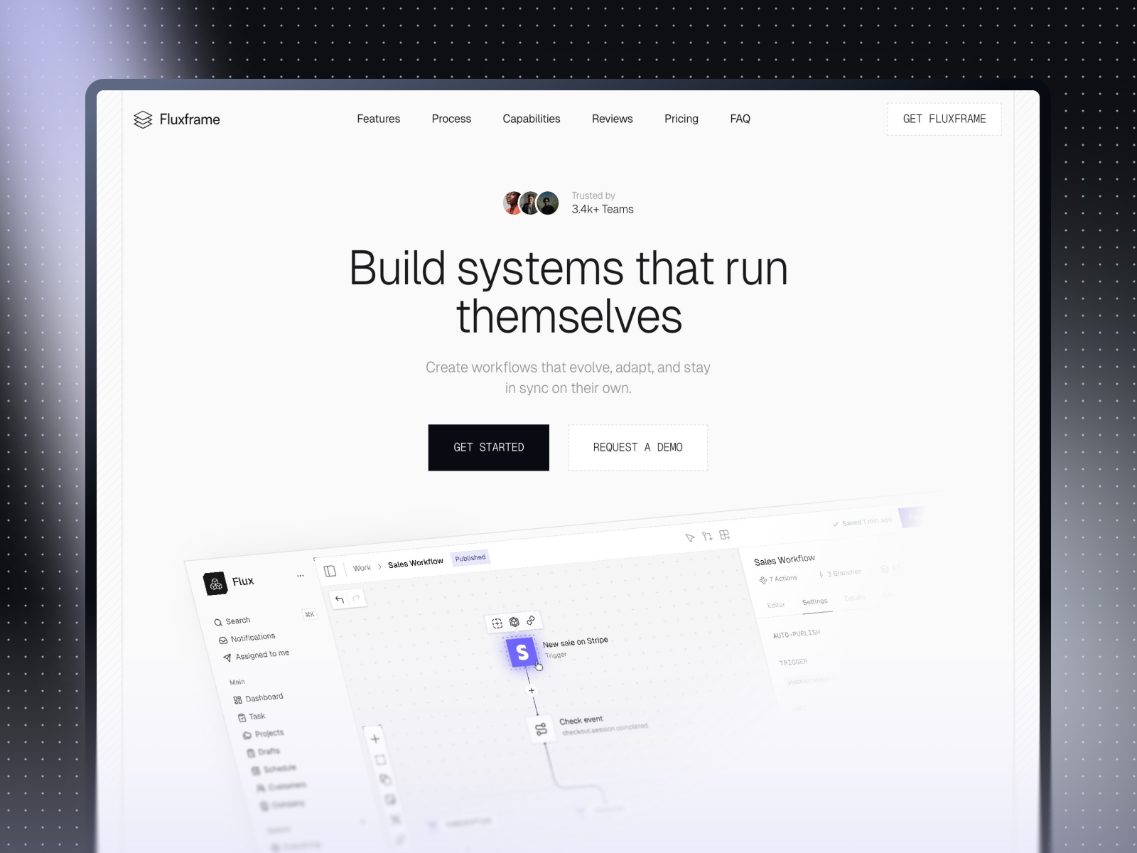 黑白极简现代 SaaS 产品官网设计灵感，SaaS、落地页 Framer 网站模板详情图 1