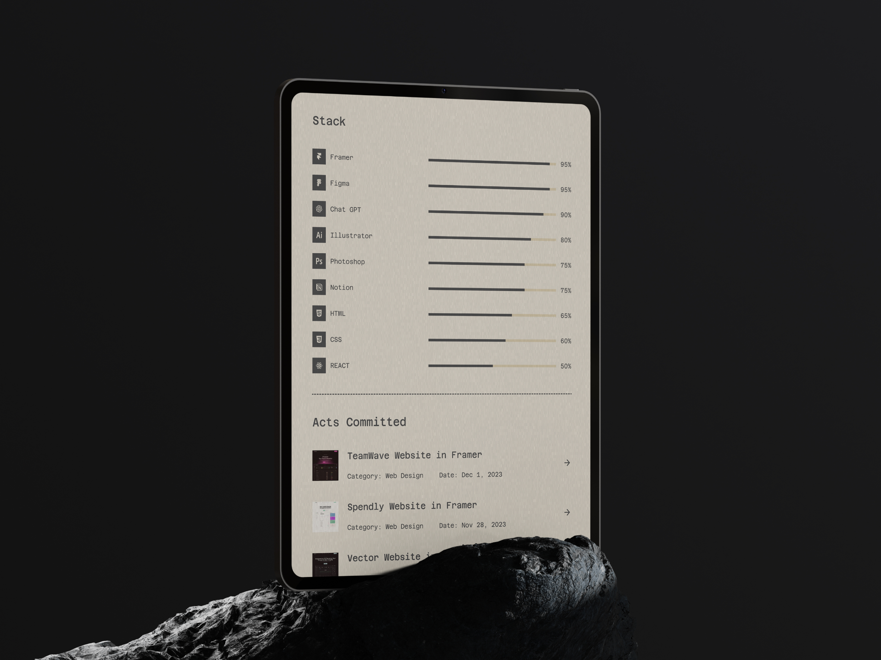 极简创意机构官网设计灵感，设计工作室、作品集 Framer 网站模板详情图 3