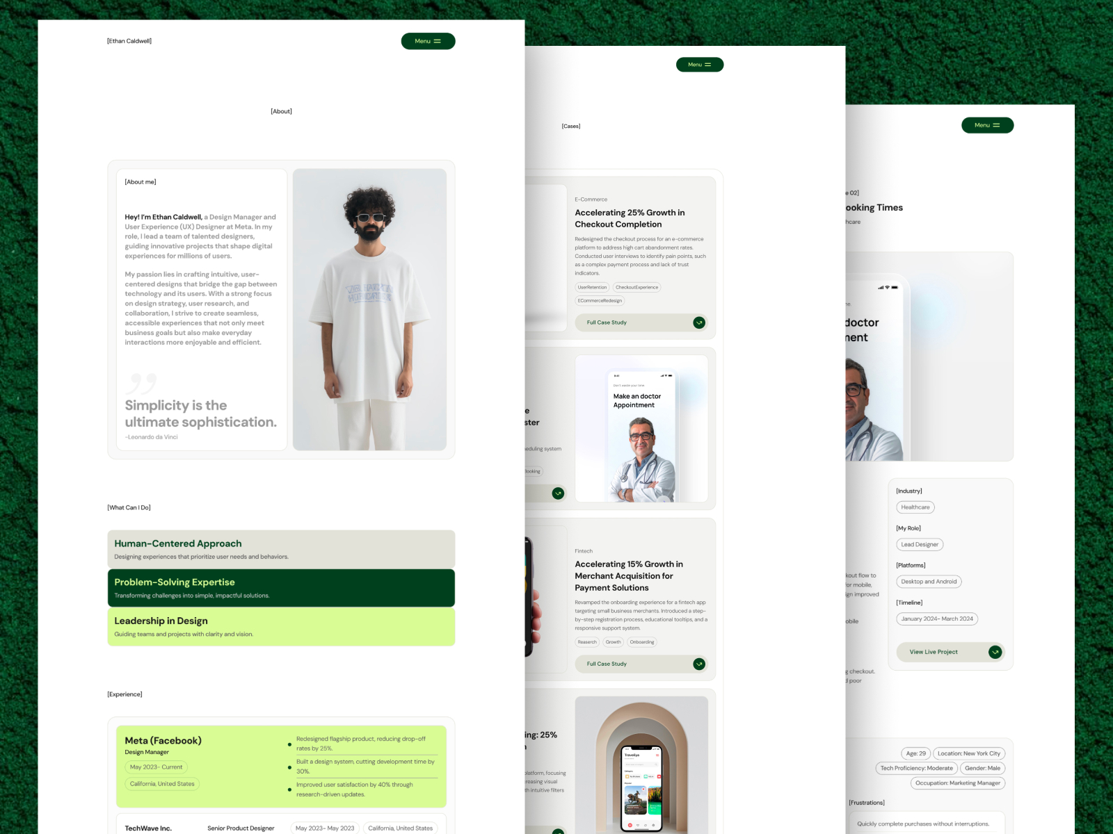 极简作品集网站设计灵感，作品集、美容时尚 Framer 网站模板详情图 3