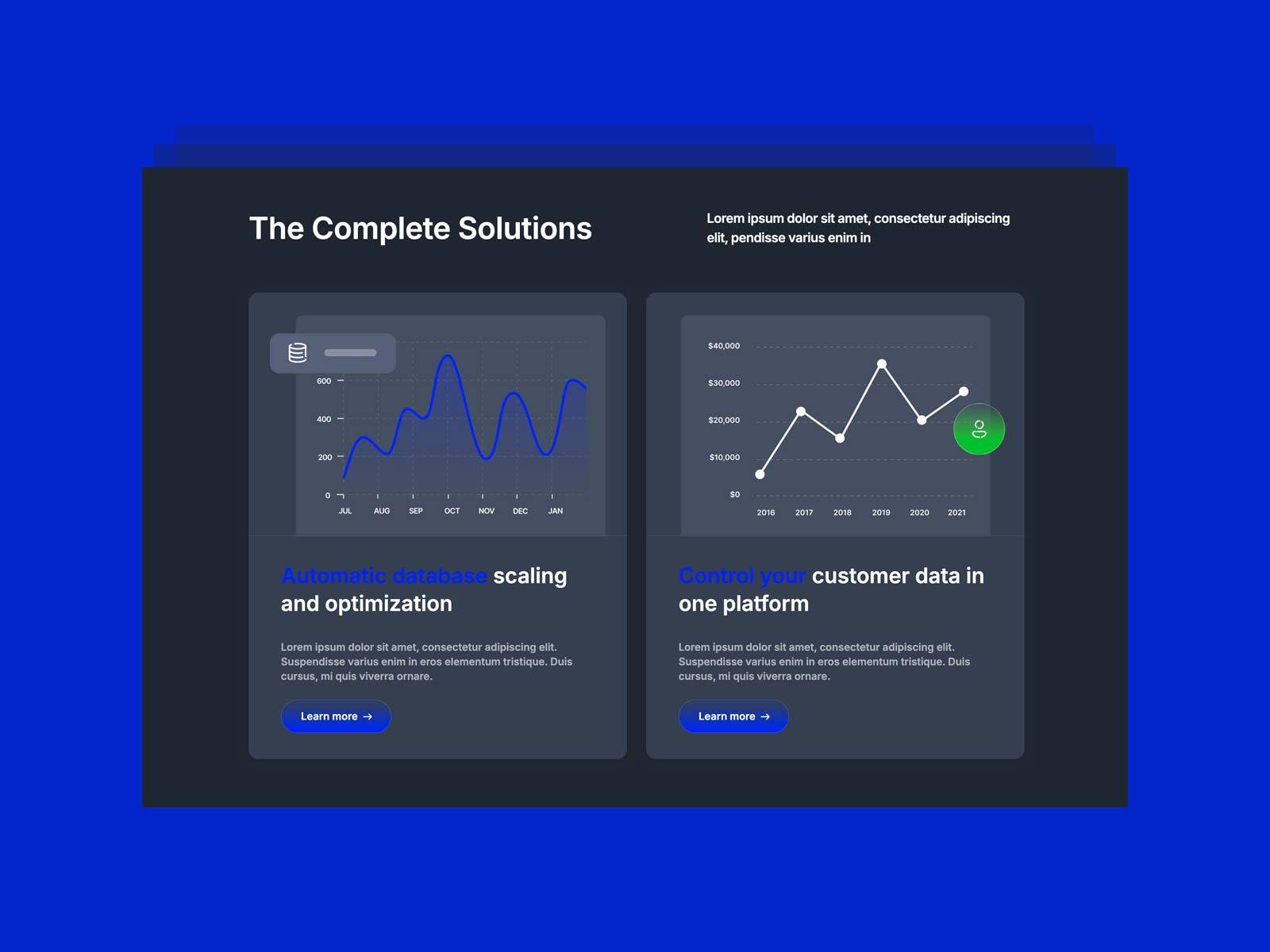 高级暗黑现代 SaaS 产品官网设计灵感，SaaS、设计工作室 Framer 网站模板详情图 3