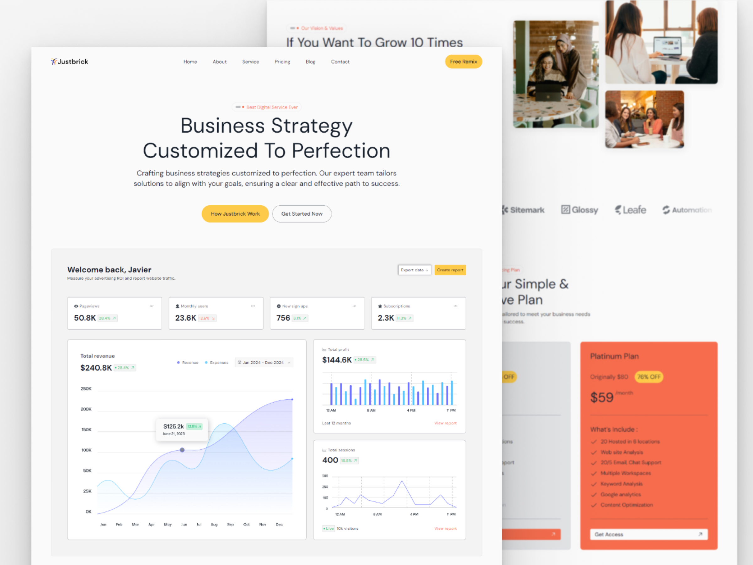 现代动效 SaaS 产品官网设计灵感，SaaS Framer 网站模板详情图 2