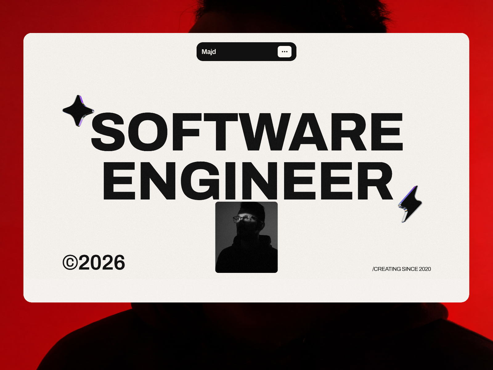 现代专业作品集网站设计灵感，作品集 Framer 网站模板详情图 1