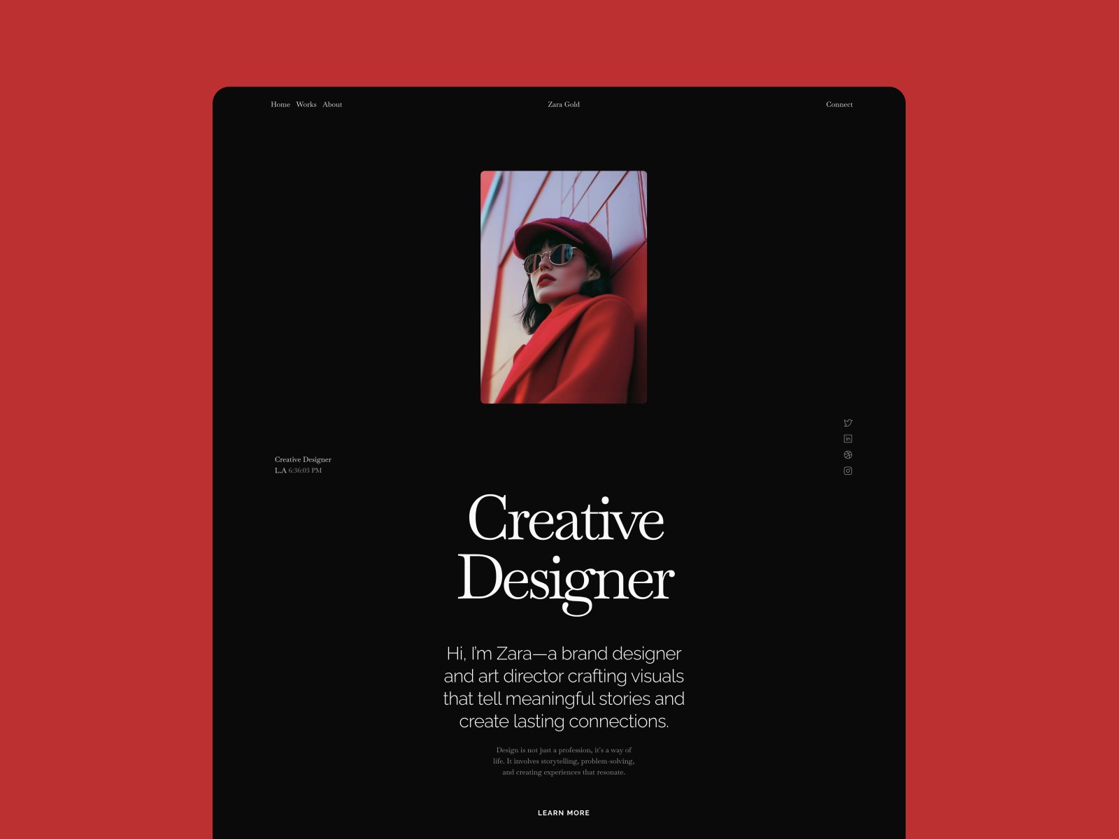 极简动效作品集网站设计灵感，设计工作室、作品集 Framer 网站模板详情图 2