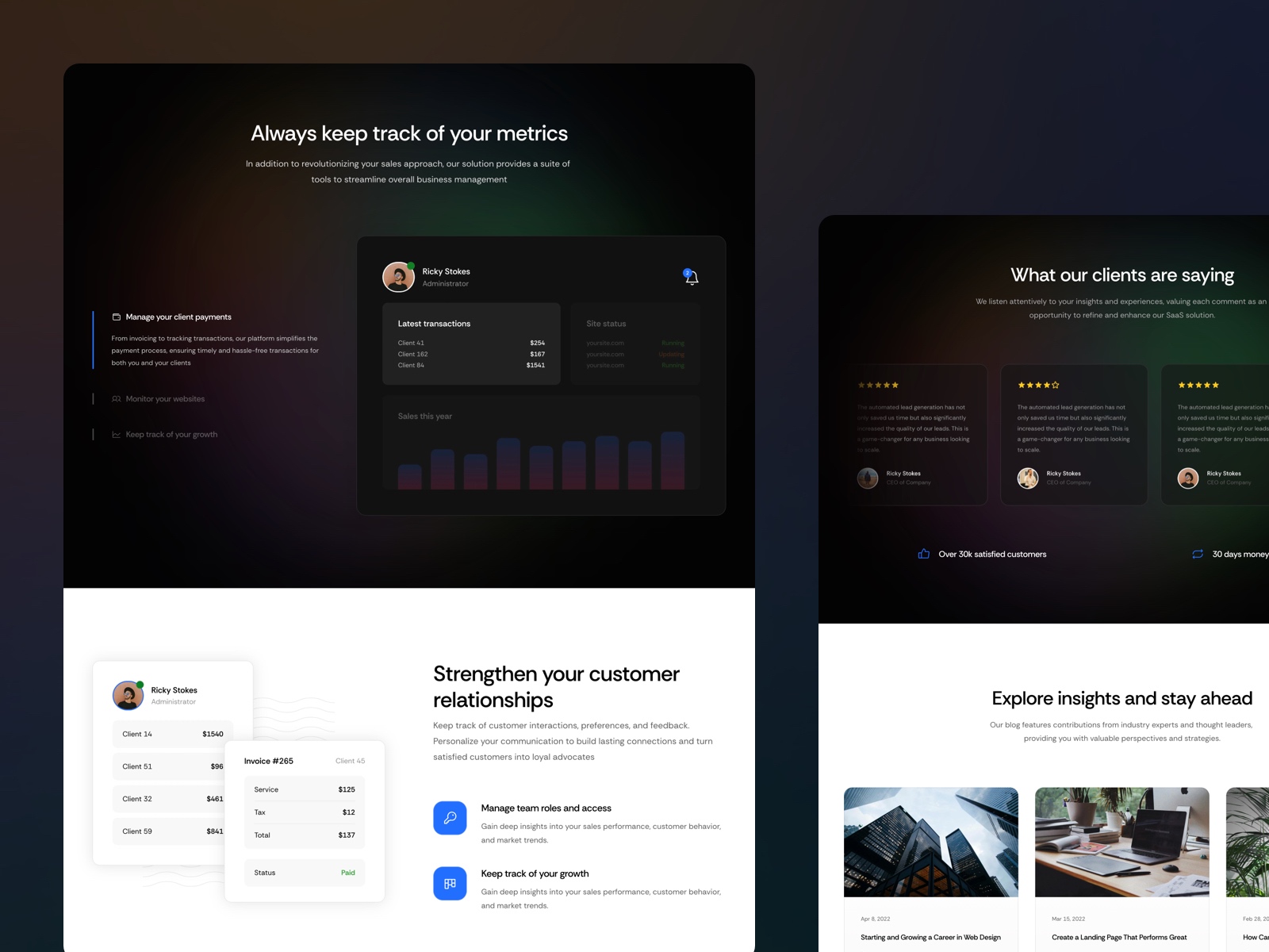 SaaS 产品官网设计灵感，SaaS、企业官网 Framer 网站模板详情图 2