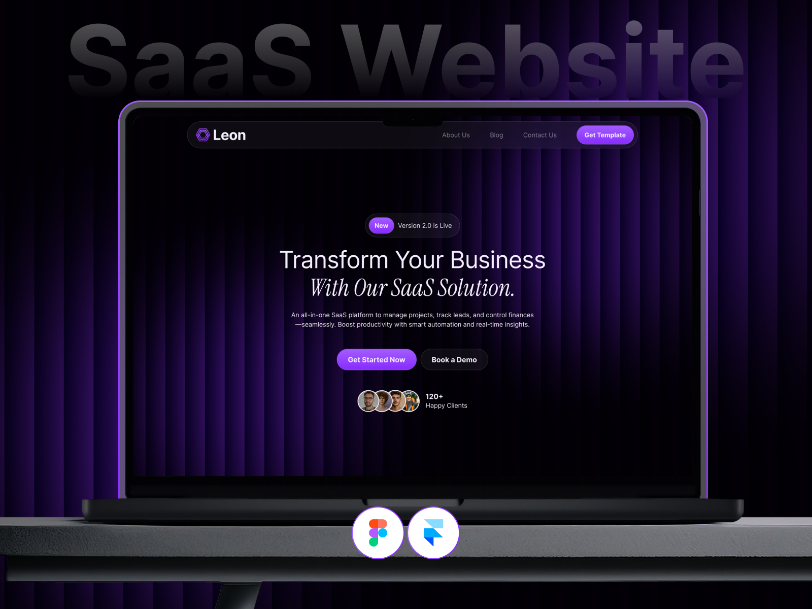 高级暗黑现代个人品牌网站设计灵感，SaaS、作品集 Framer 网站模板详情图 1