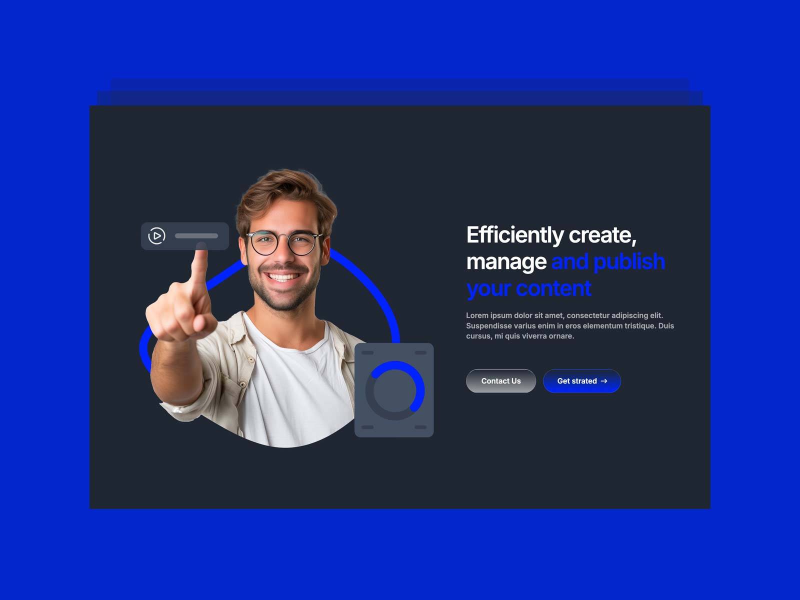 高级暗黑现代 SaaS 产品官网设计灵感，SaaS、设计工作室 Framer 网站模板详情图 4
