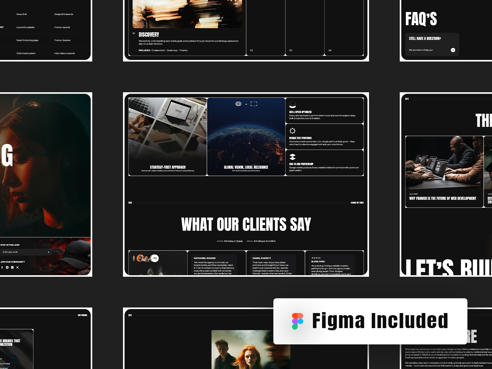 现代动效创意机构官网设计灵感，设计工作室、作品集 Framer 网站模板详情图 2