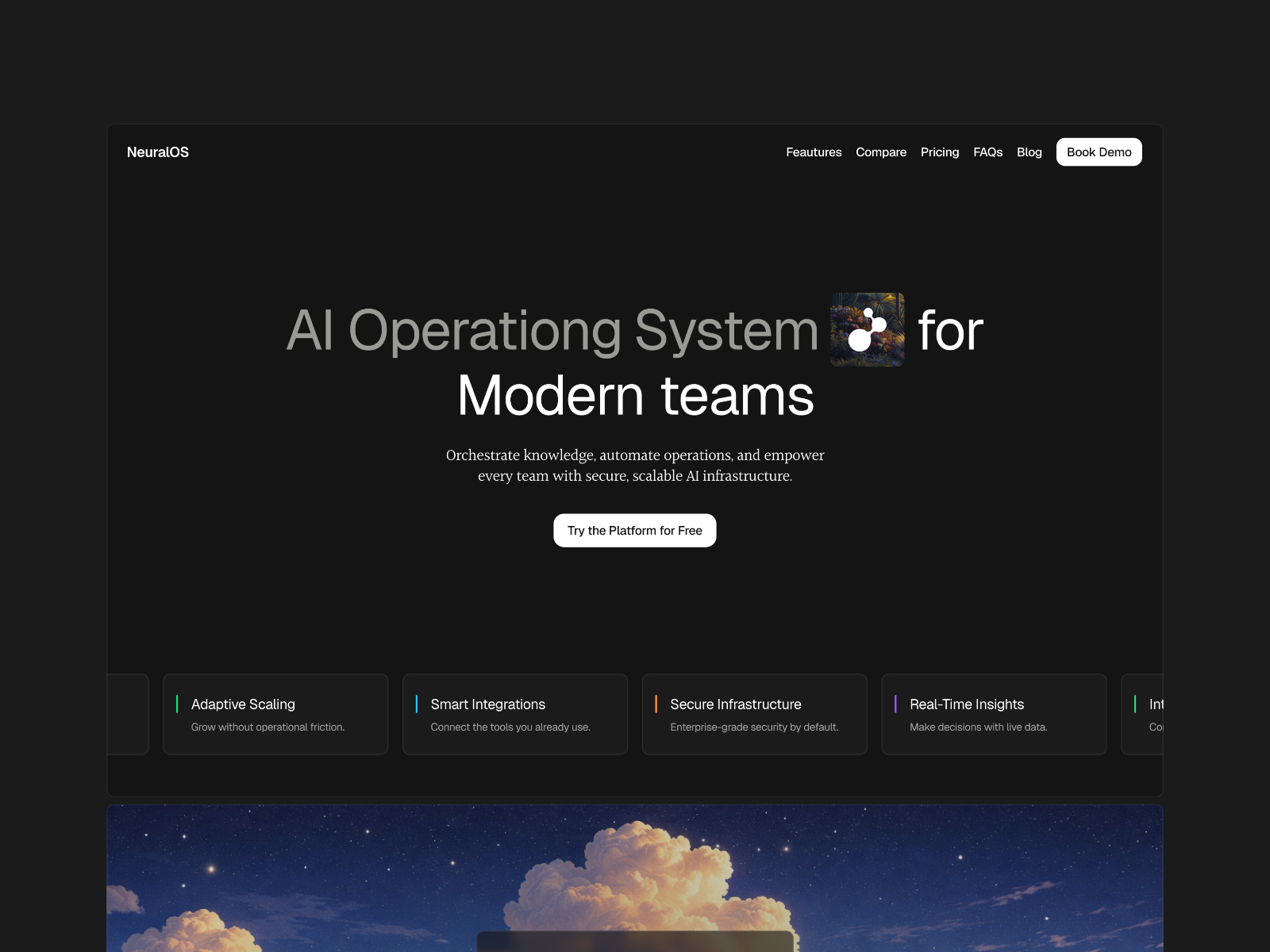 极简现代 AI 产品官网设计灵感，人工智能、SaaS Framer 网站模板详情图 1