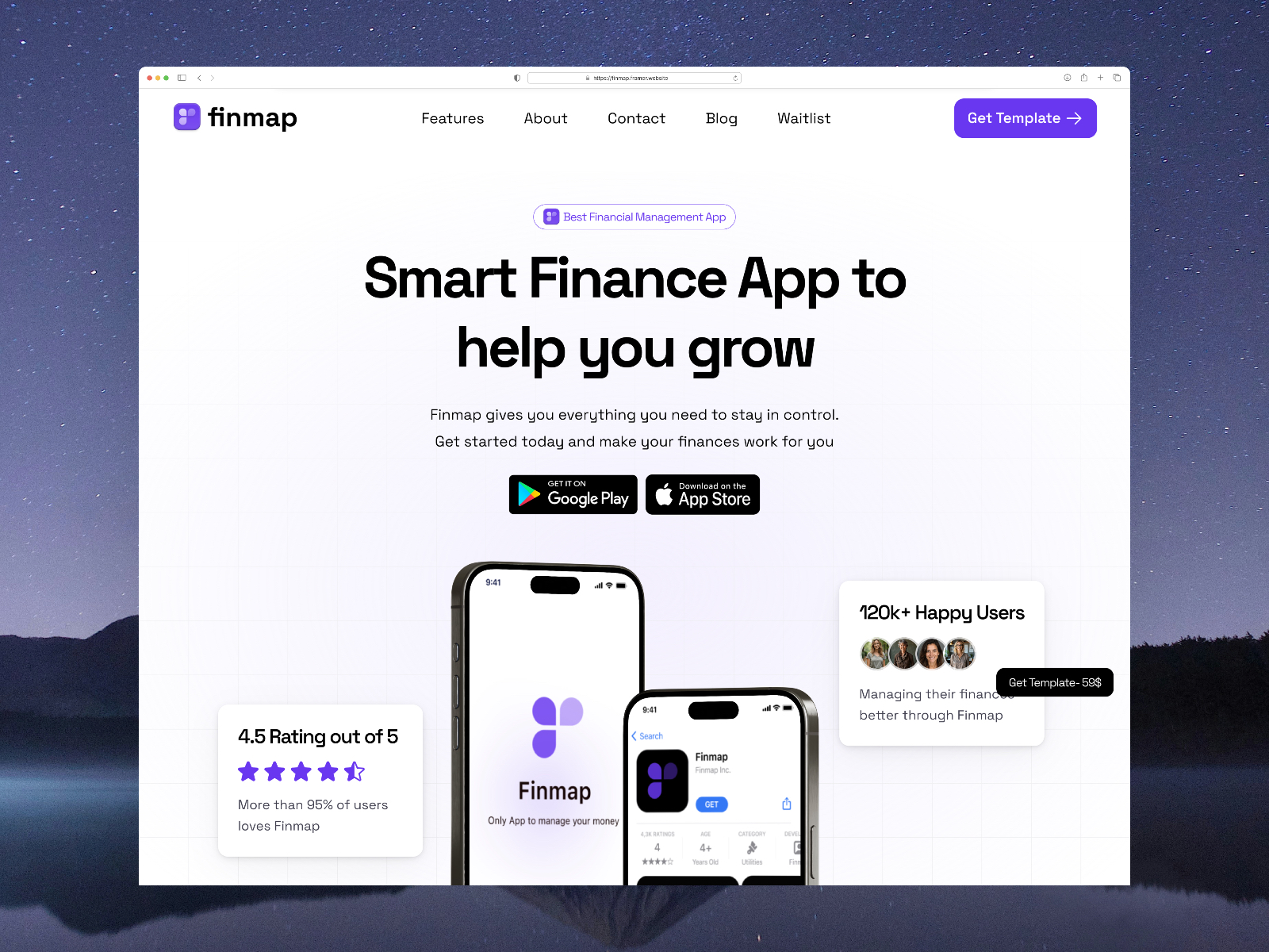 现代动效 SaaS 产品官网设计灵感，金融科技、SaaS Framer 网站模板详情图 1
