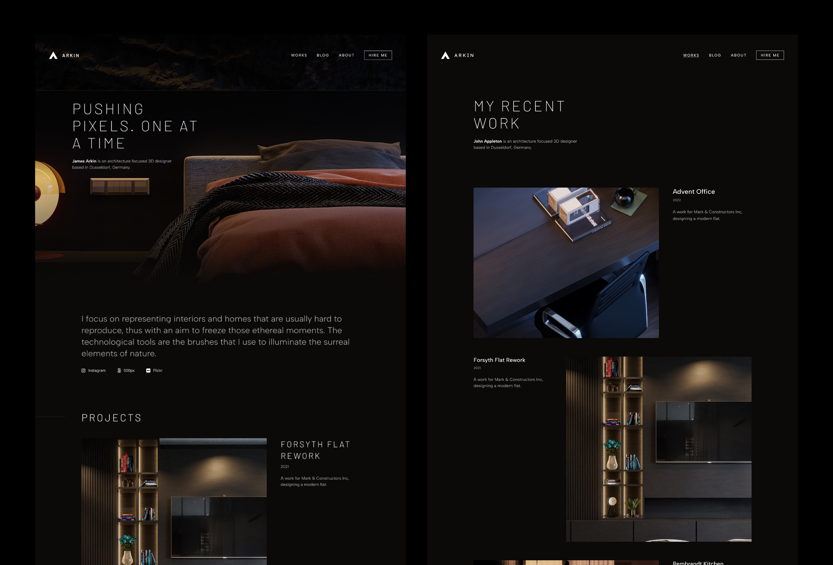 作品集网站设计灵感，博客内容、作品集 Framer 网站模板详情图 2