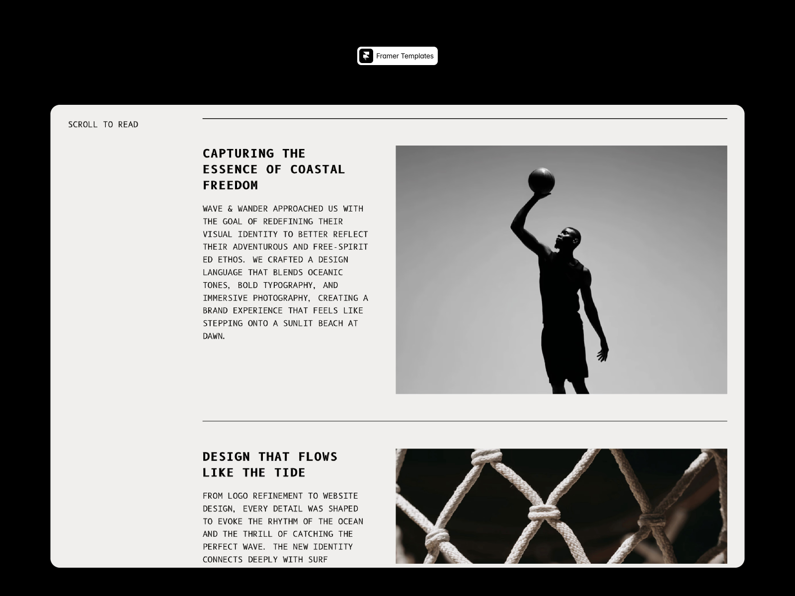 极简现代创意机构官网设计灵感，设计工作室、作品集 Framer 网站模板详情图 3