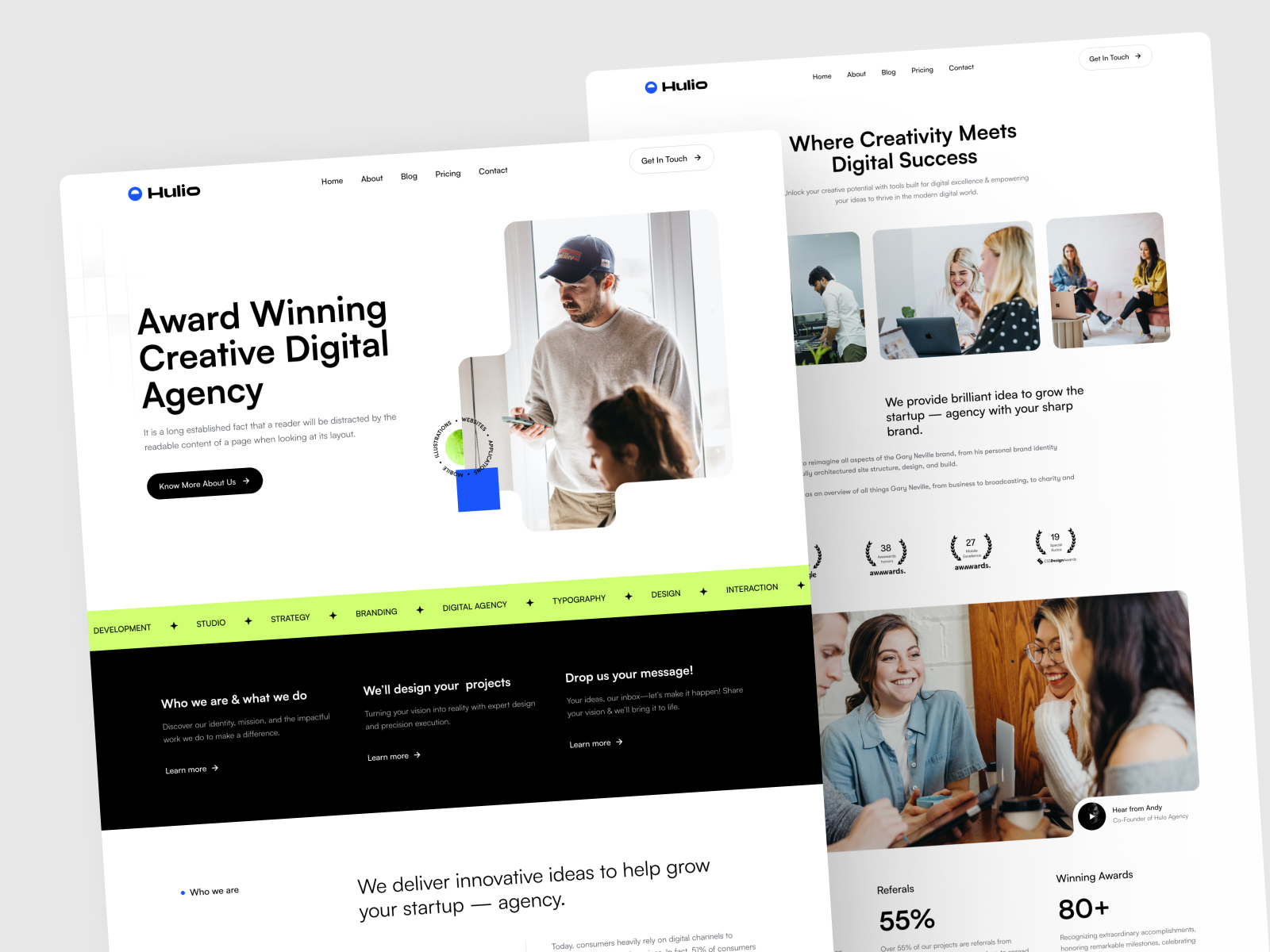 现代专业创意机构官网设计灵感，SaaS、设计工作室 Framer 网站模板详情图 2
