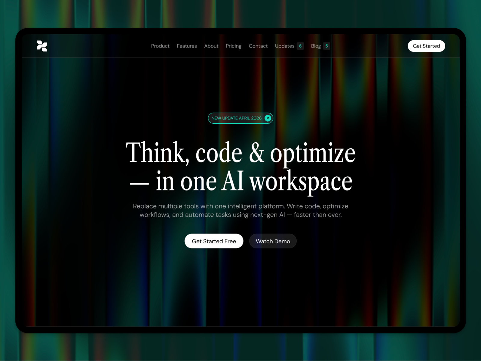 高级暗黑专业 AI 产品官网设计灵感，人工智能、博客内容 Framer 网站模板详情图 1