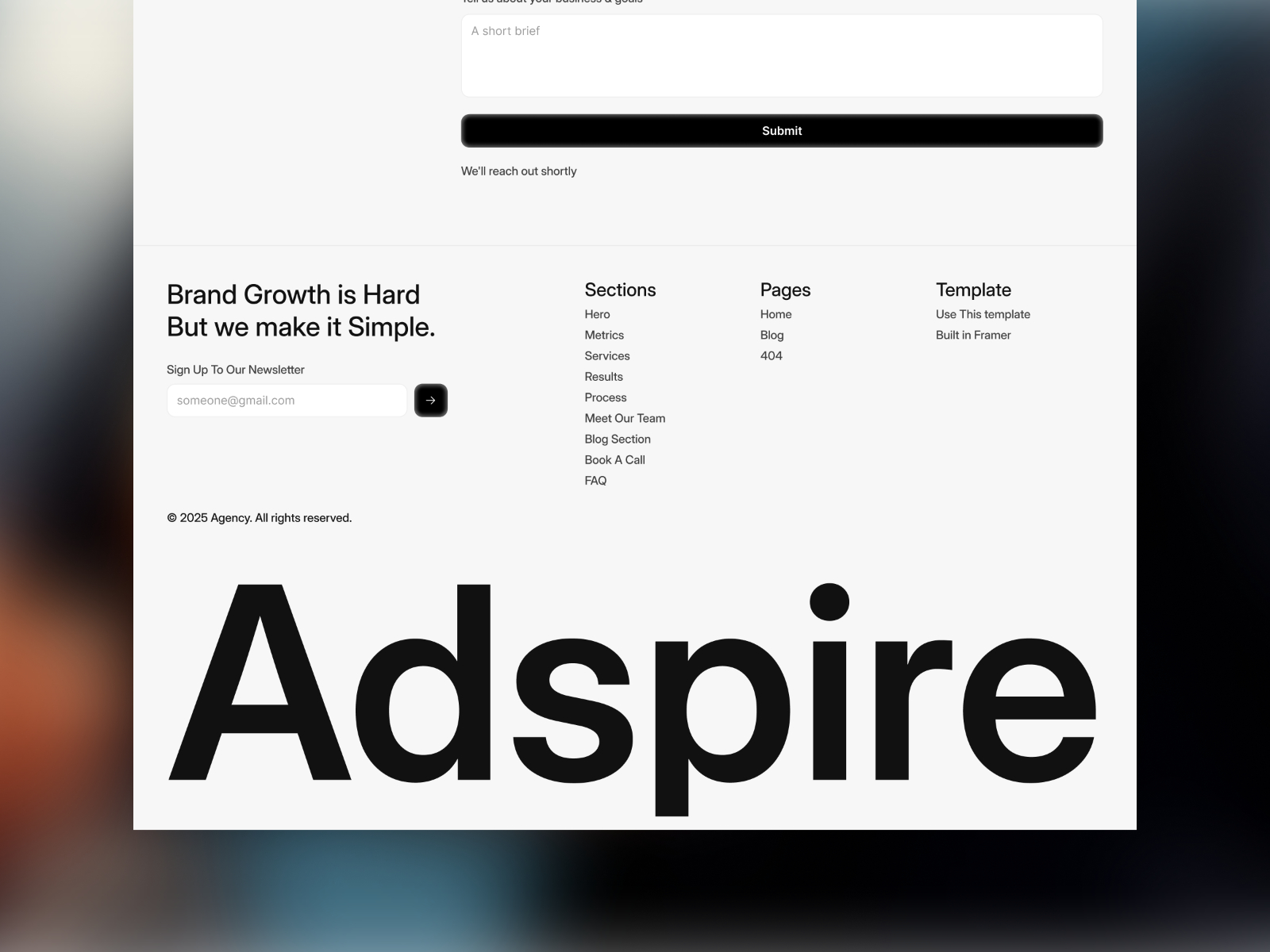 黑白极简动效电商网站设计灵感，电商、设计工作室 Framer 网站模板详情图 3
