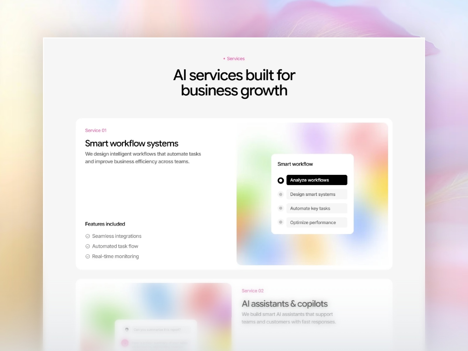 极简专业 AI 机构落地页设计灵感，人工智能、SaaS Framer 网站模板详情图 3