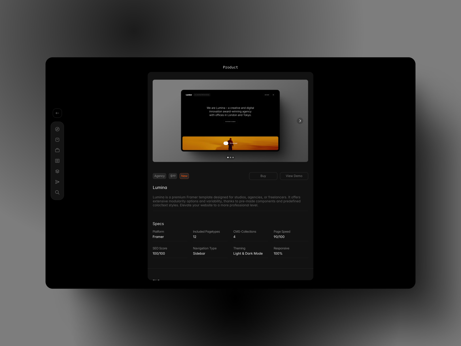 电商网站设计灵感，电商、作品集 Framer 网站模板详情图 4