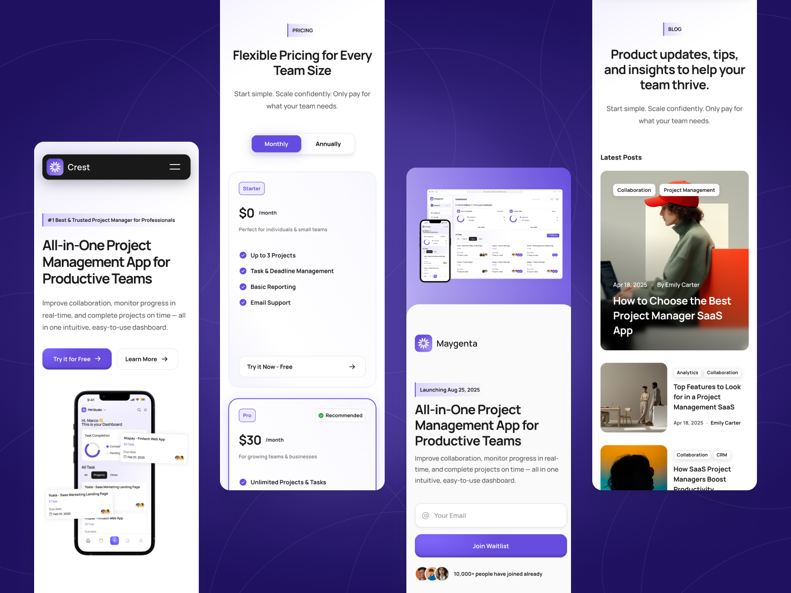 极简现代 SaaS 产品官网设计灵感，SaaS、设计工作室 Framer 网站模板详情图 4