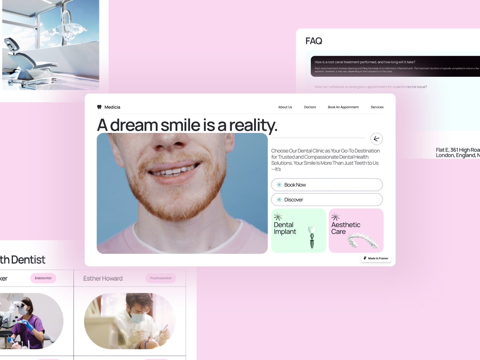 医疗健康网站设计灵感，医疗健康、SaaS Framer 网站模板详情图 1