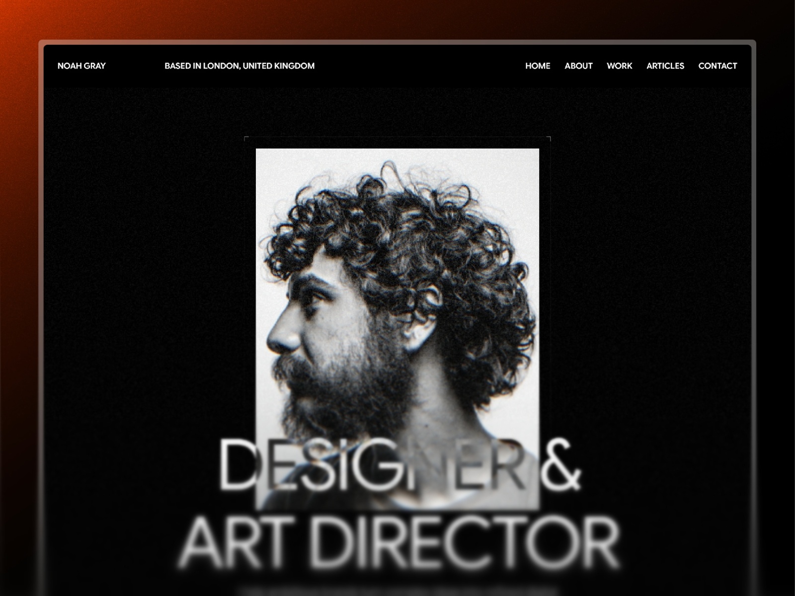高级暗黑现代作品集网站设计灵感，设计工作室、作品集 Framer 网站模板详情图 1