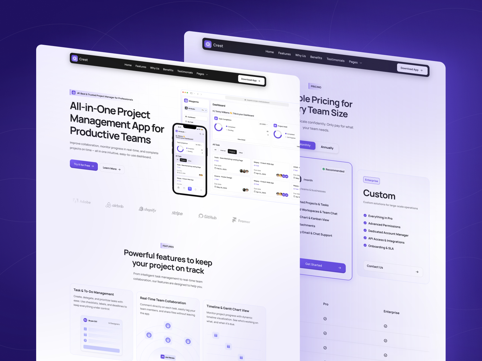 极简现代 SaaS 产品官网设计灵感，SaaS、设计工作室 Framer 网站模板详情图 1