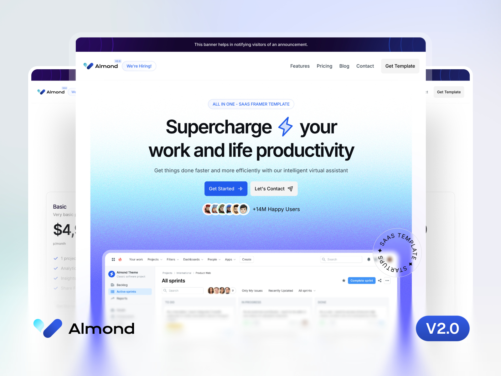 现代专业 AI 产品官网设计灵感，人工智能、SaaS Framer 网站模板详情图 1