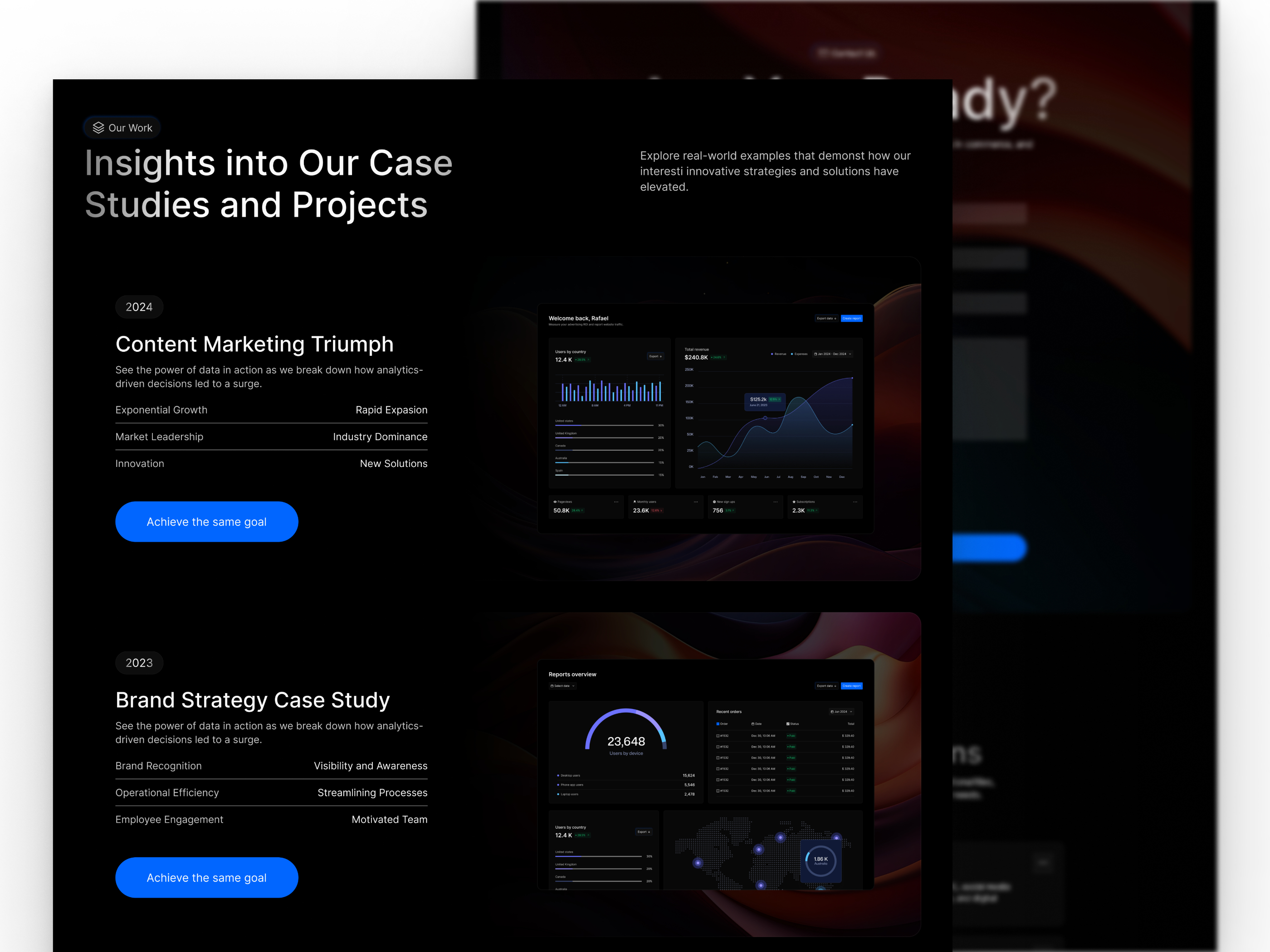 高级暗黑渐变 SaaS 产品官网设计灵感，SaaS、设计工作室 Framer 网站模板详情图 3