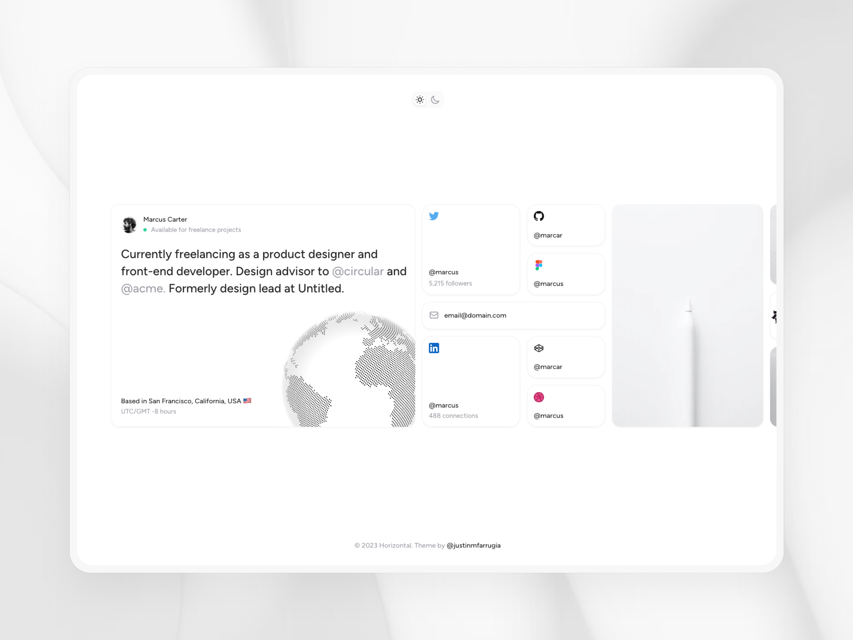 极简现代作品集网站设计灵感，作品集 Framer 网站模板详情图 3