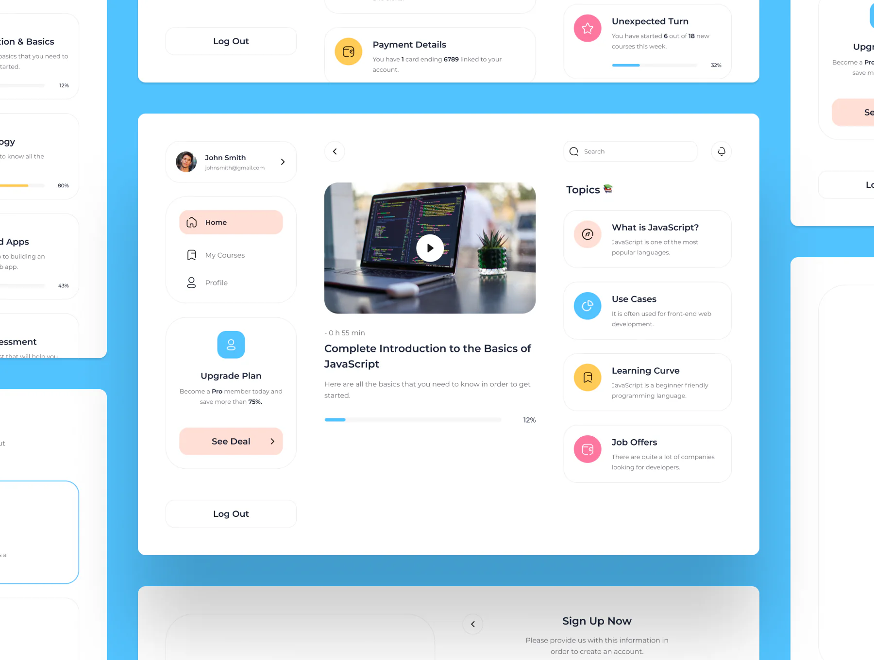 远程学习 网页 UI 工具包详情图 2