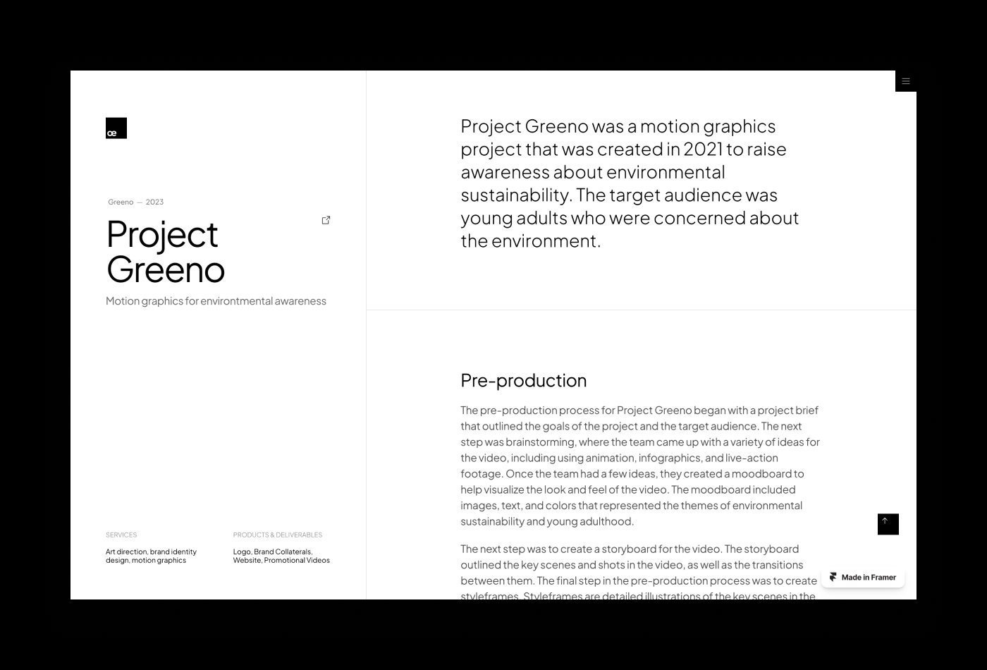 作品集网站设计灵感，作品集 Framer 网站模板详情图 3