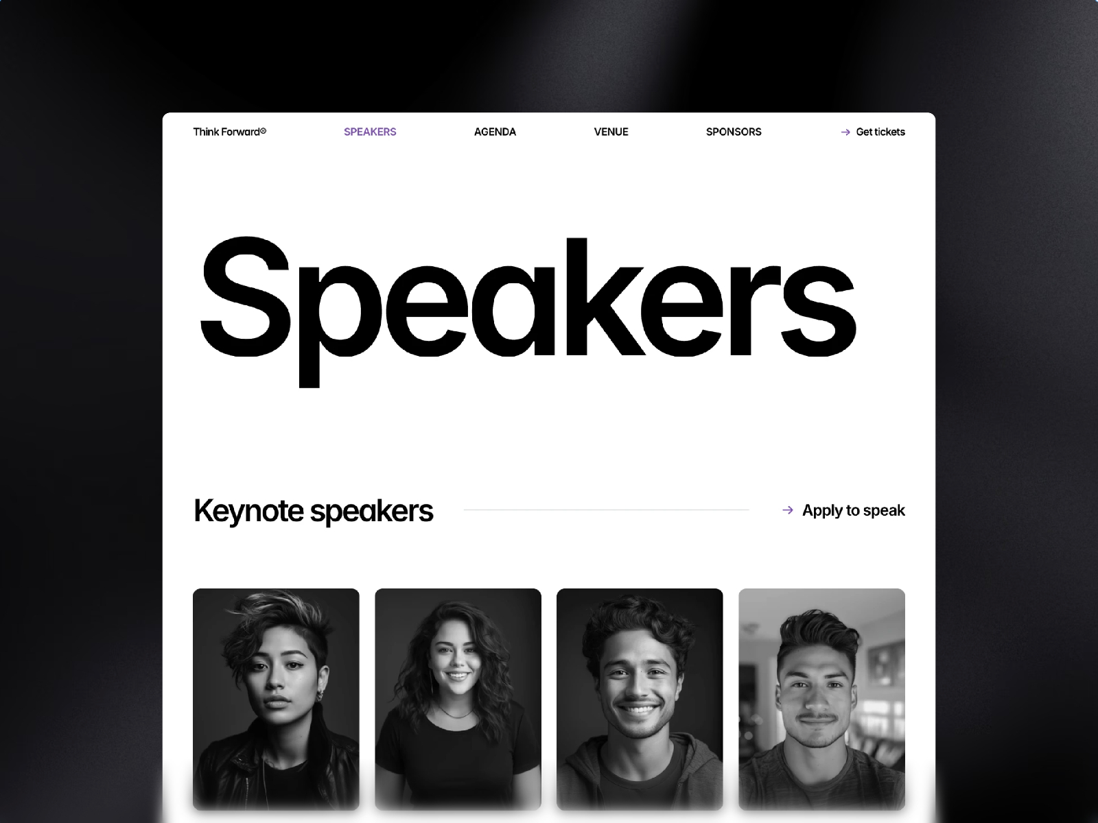 极简动效活动会议网站设计灵感，活动会议、SaaS Framer 网站模板详情图 2