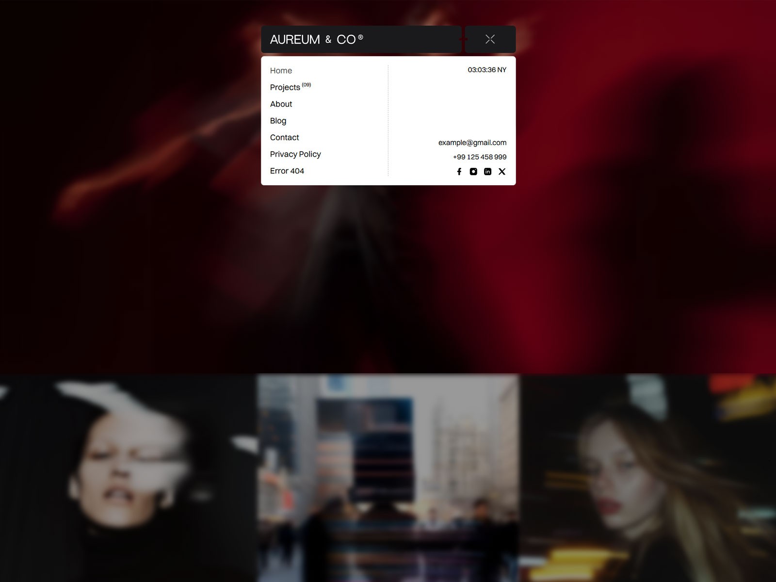 高级暗黑现代创意机构官网设计灵感，设计工作室、作品集 Framer 网站模板详情图 4