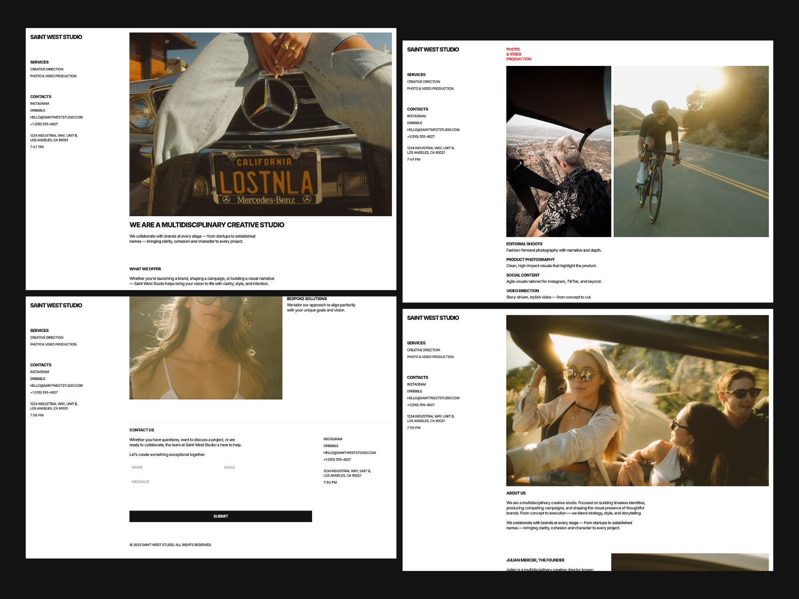 极简排版感创意机构官网设计灵感，设计工作室、作品集 Framer 网站模板详情图 3
