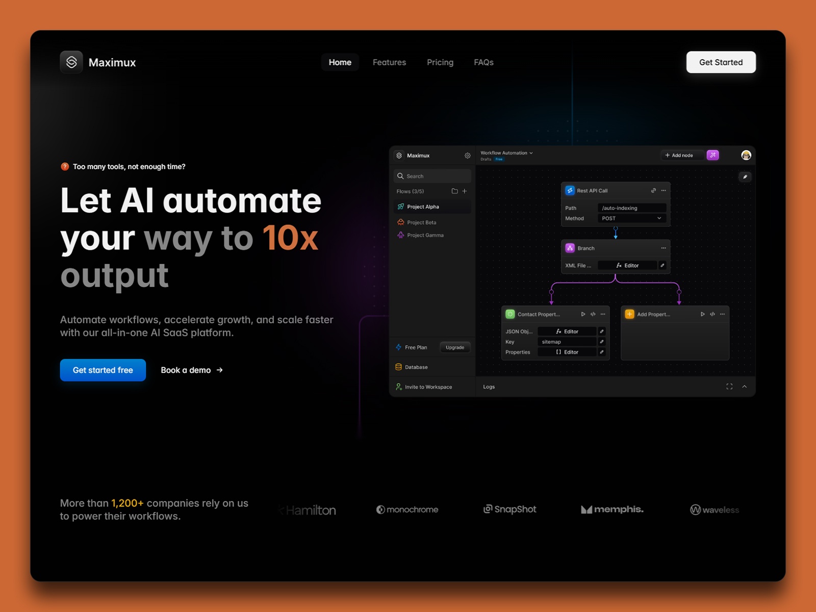 现代动效 AI 产品官网设计灵感，人工智能、教育培训 Framer 网站模板详情图 1