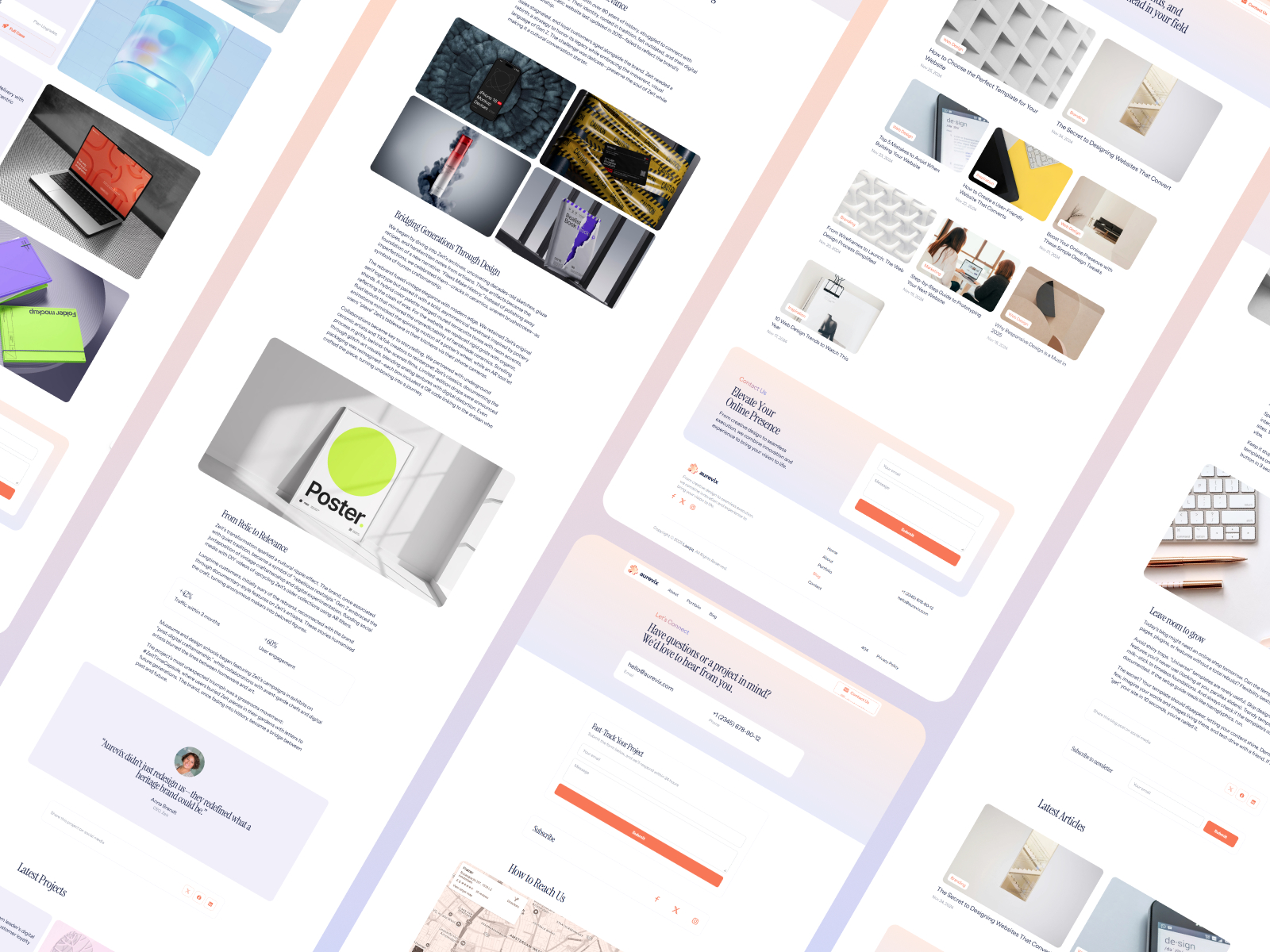 现代创意机构官网设计灵感，博客内容、设计工作室 Framer 网站模板详情图 4