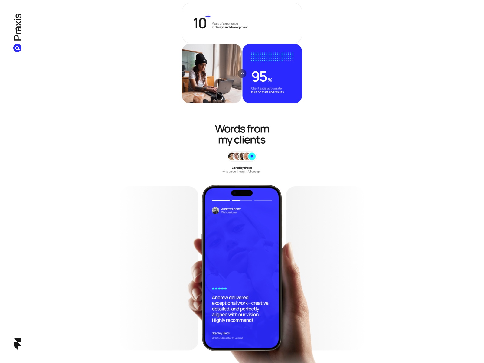 现代专业创意机构官网设计灵感，设计工作室、作品集 Framer 网站模板详情图 2