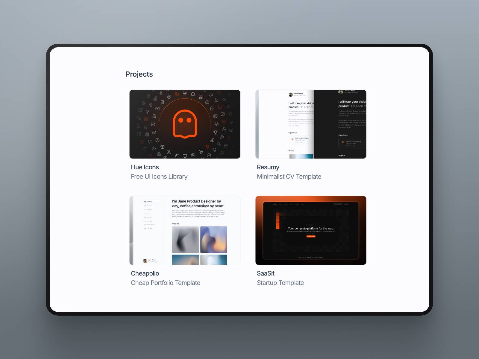 极简现代作品集网站设计灵感，作品集 Framer 网站模板详情图 4