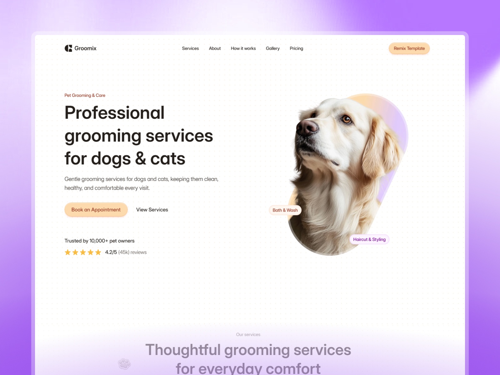 极简动效创意机构官网设计灵感，SaaS、设计工作室 Framer 网站模板详情图 1