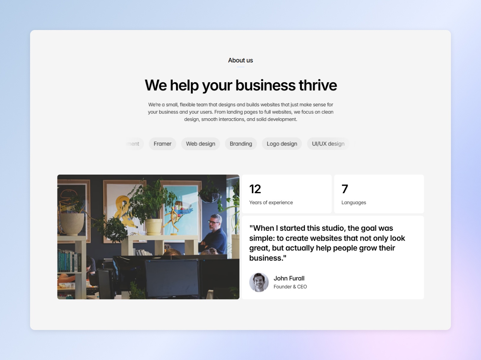 极简现代创意机构官网设计灵感，SaaS、设计工作室 Framer 网站模板详情图 3