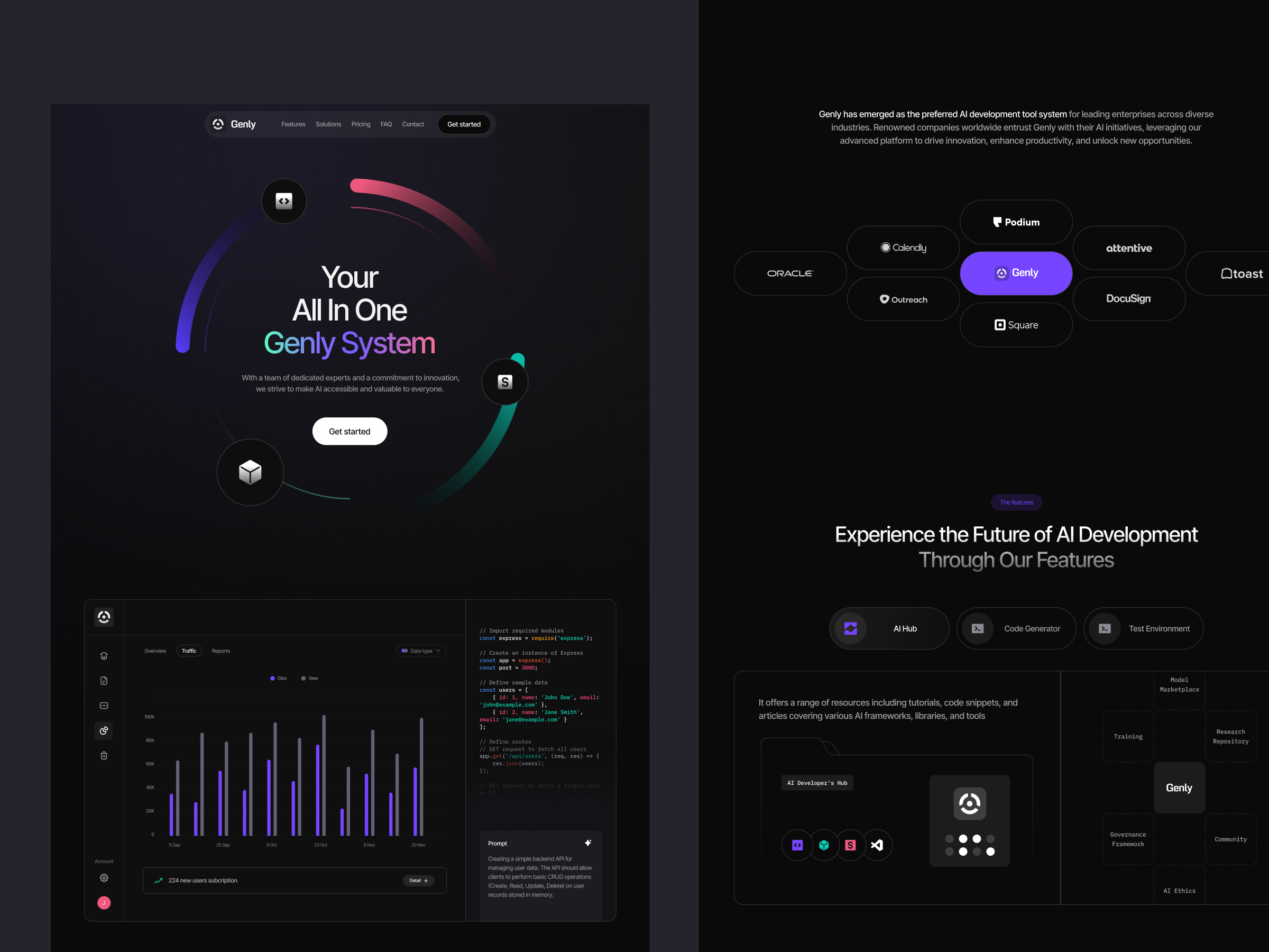 高级暗黑极简 AI 产品官网设计灵感，Web3、人工智能 Framer 网站模板详情图 2
