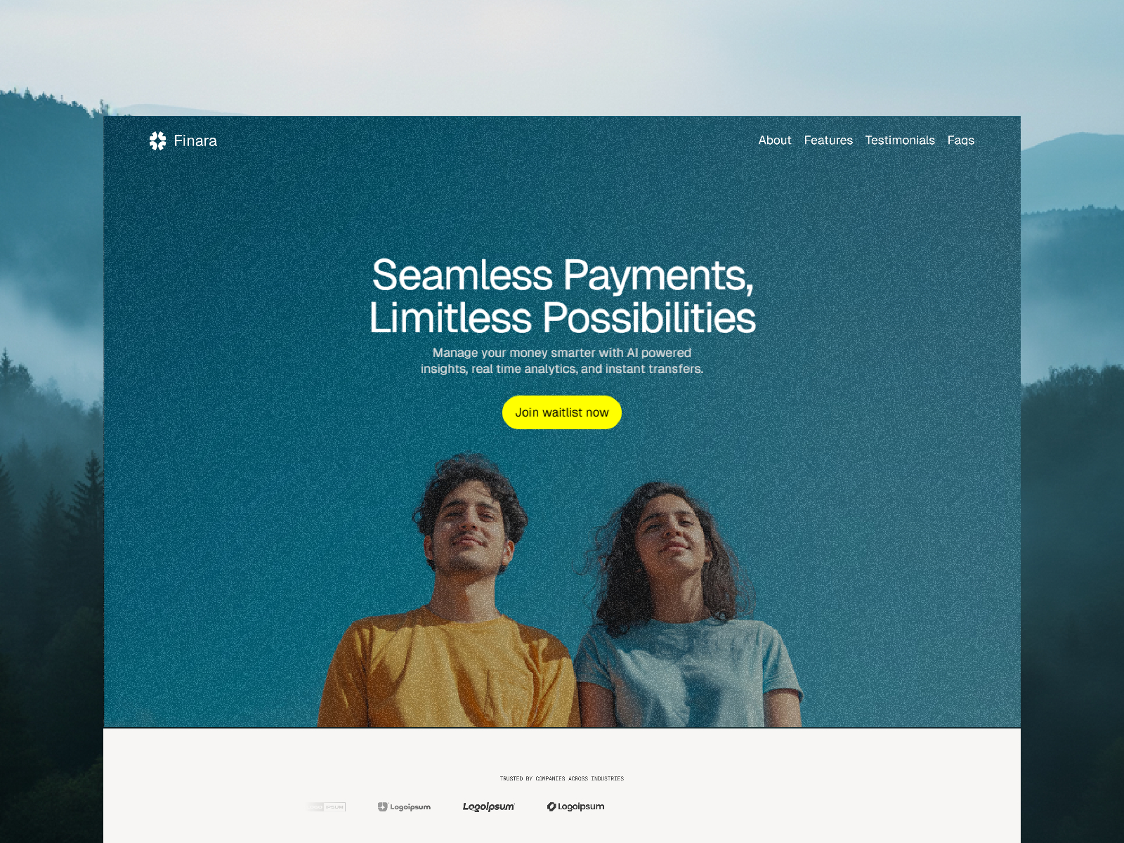 现代专业 AI 产品官网设计灵感，人工智能、金融科技 Framer 网站模板详情图 1