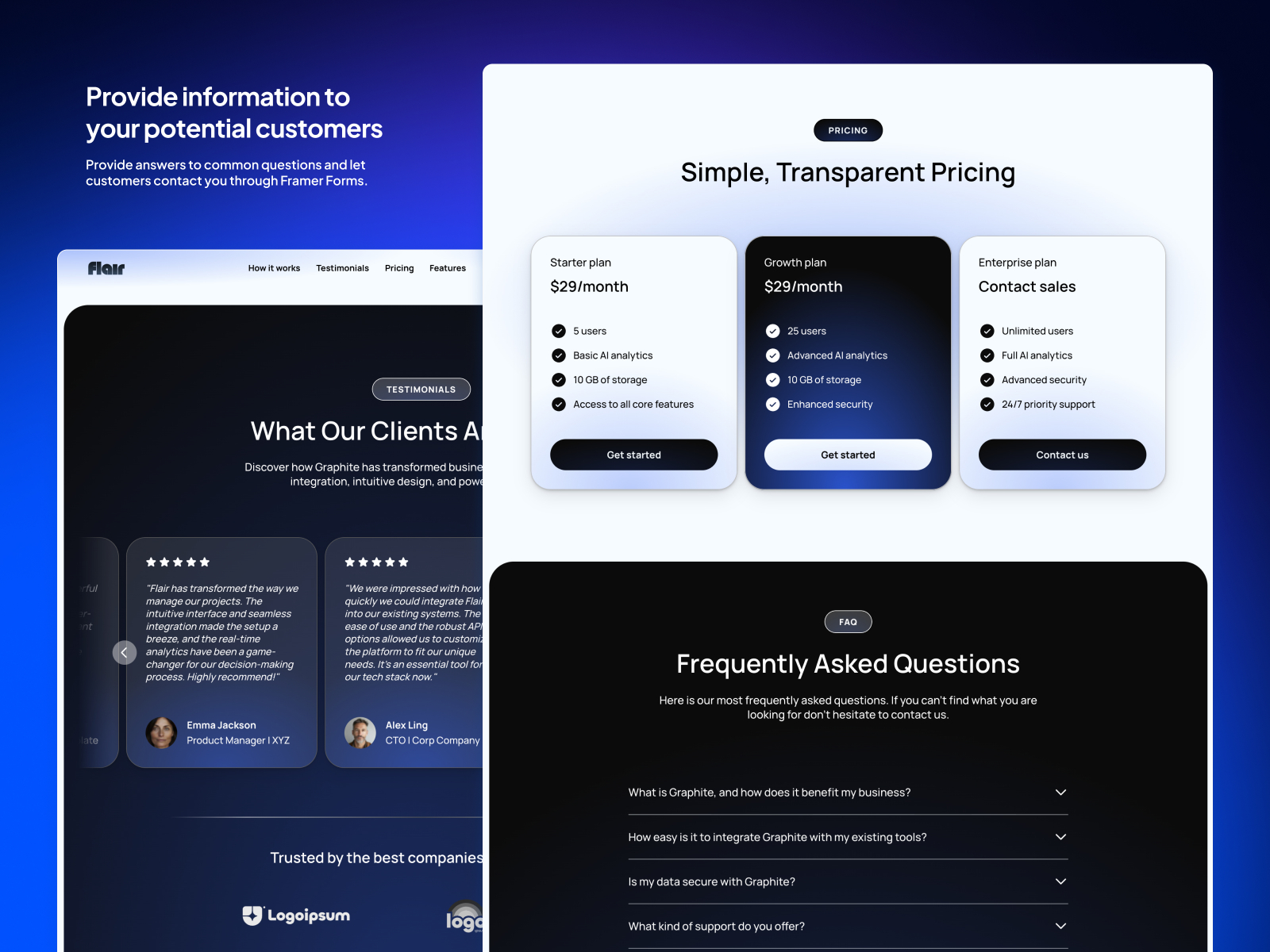现代专业 Web3 项目官网设计灵感，Web3、人工智能 Framer 网站模板详情图 3