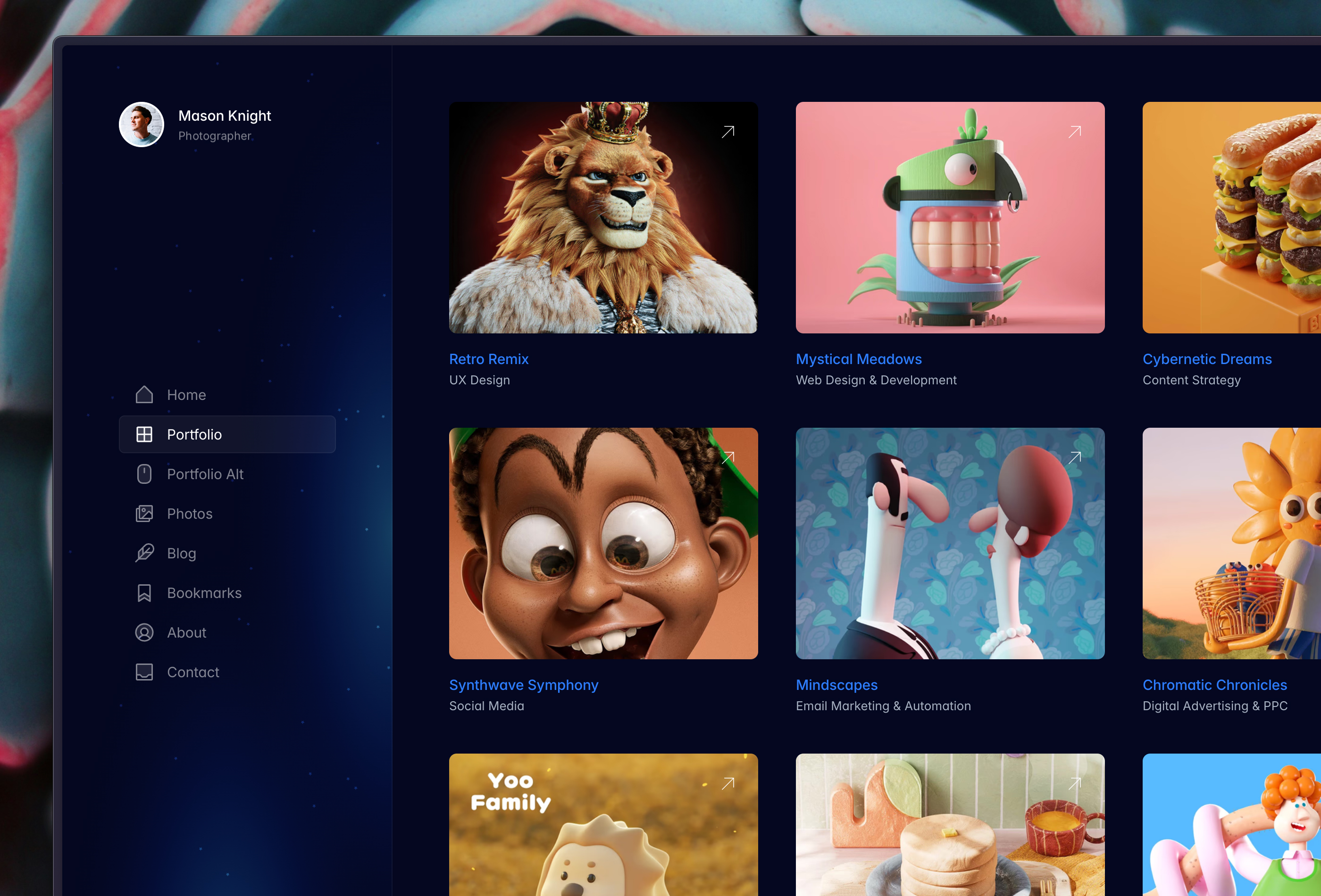 作品集网站设计灵感，博客内容、作品集 Framer 网站模板详情图 3