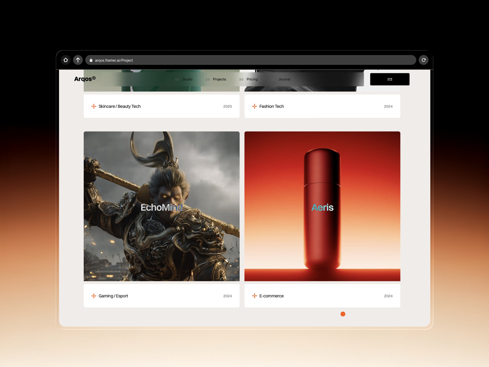 黑白极简排版感 AI 机构落地页设计灵感，人工智能、设计工作室 Framer 网站模板详情图 3