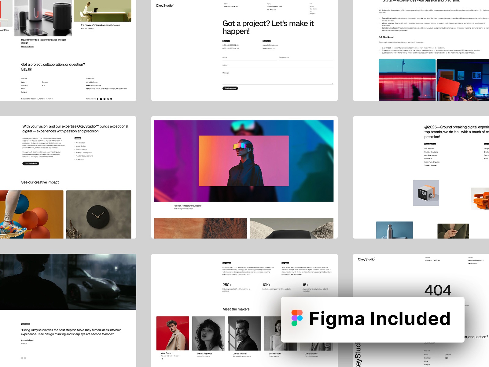 现代专业创意机构官网设计灵感，设计工作室、作品集 Framer 网站模板详情图 2