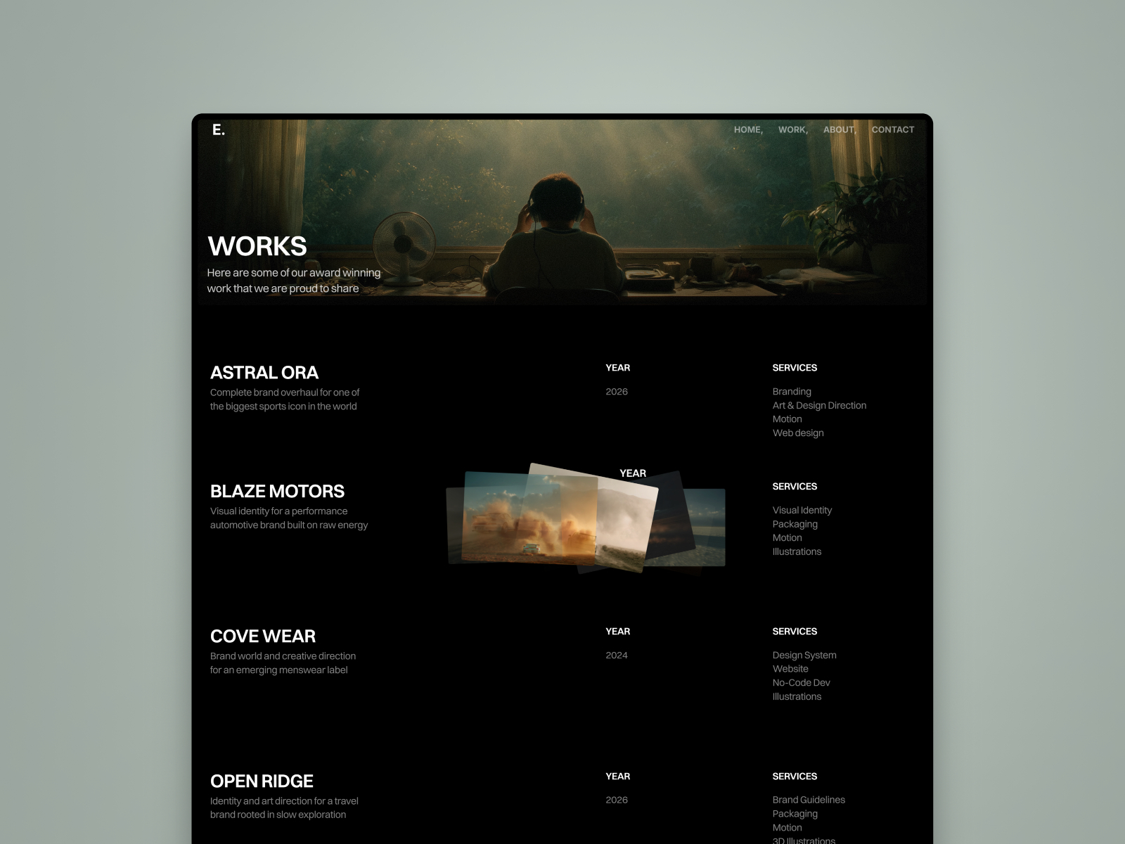 极简专业创意机构官网设计灵感，设计工作室、作品集 Framer 网站模板详情图 4