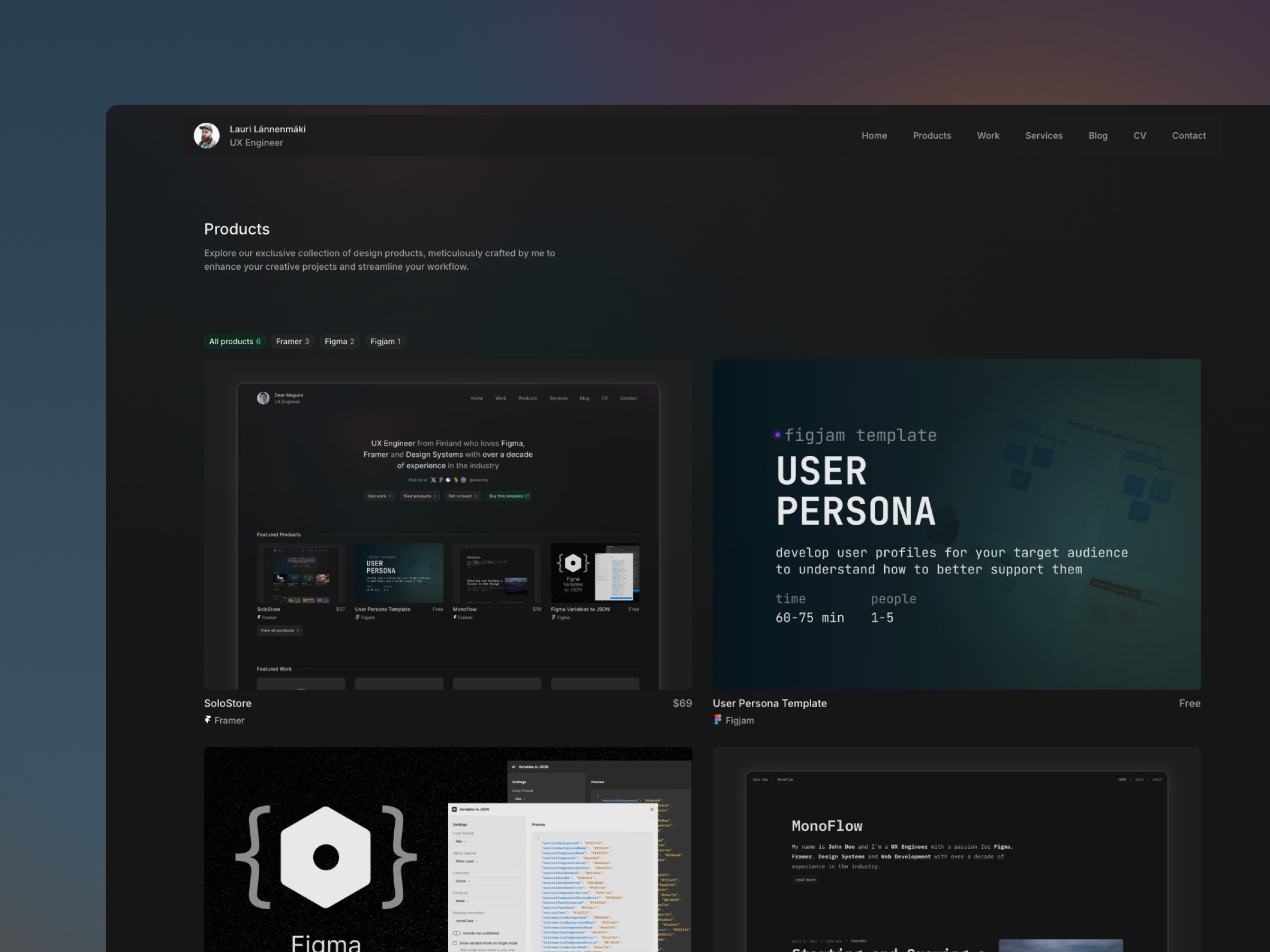 电商网站设计灵感，电商、作品集 Framer 网站模板详情图 2
