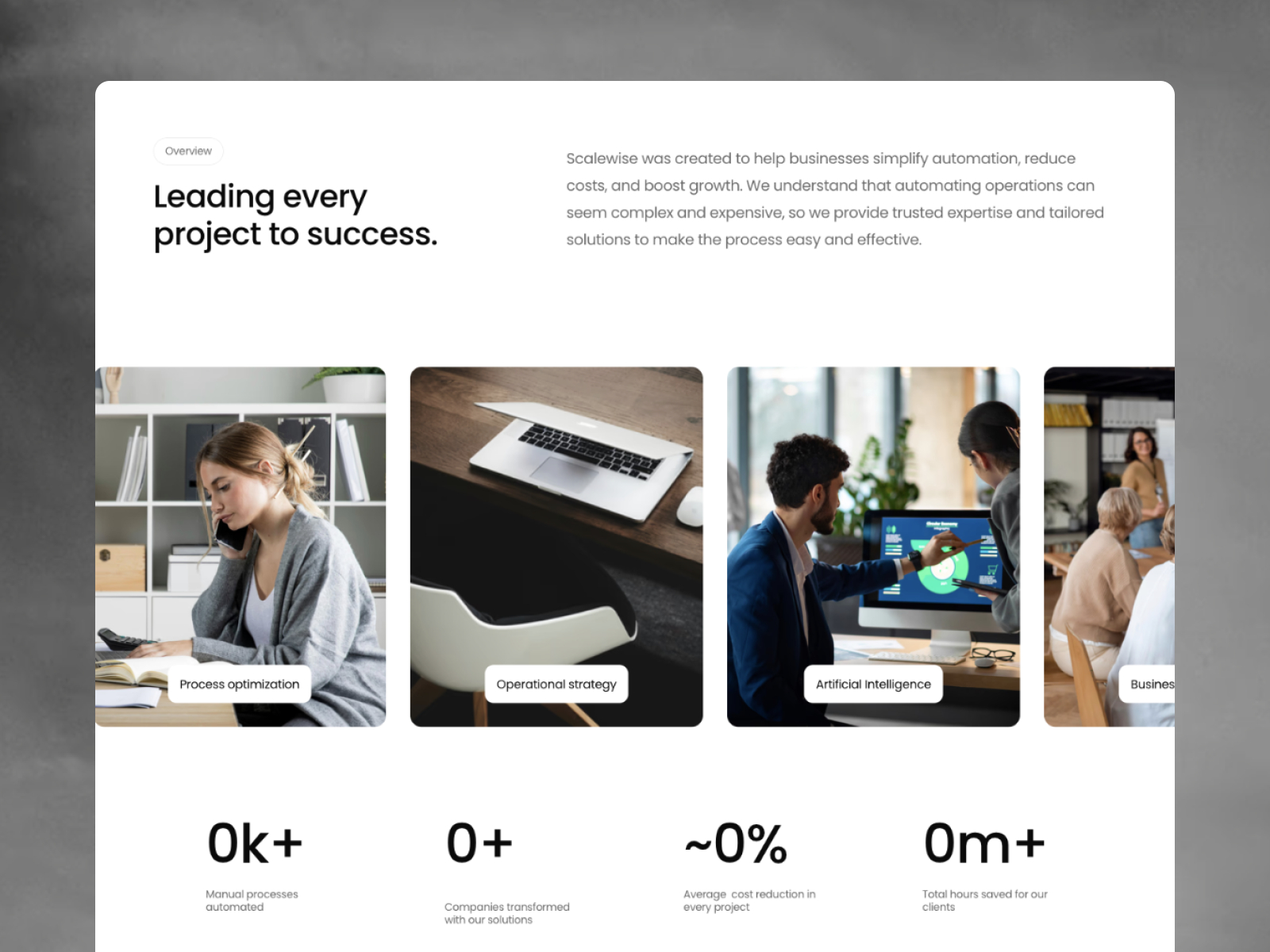 黑白极简现代 AI 机构落地页设计灵感，人工智能、设计工作室 Framer 网站模板详情图 2