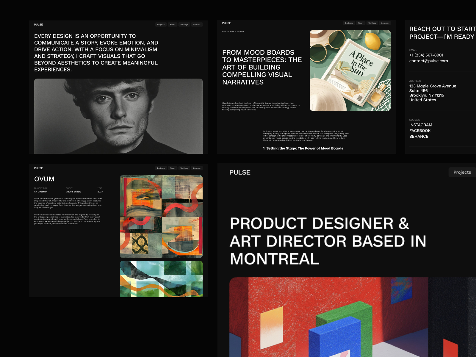 极简作品集网站设计灵感，SaaS、作品集 Framer 网站模板详情图 1