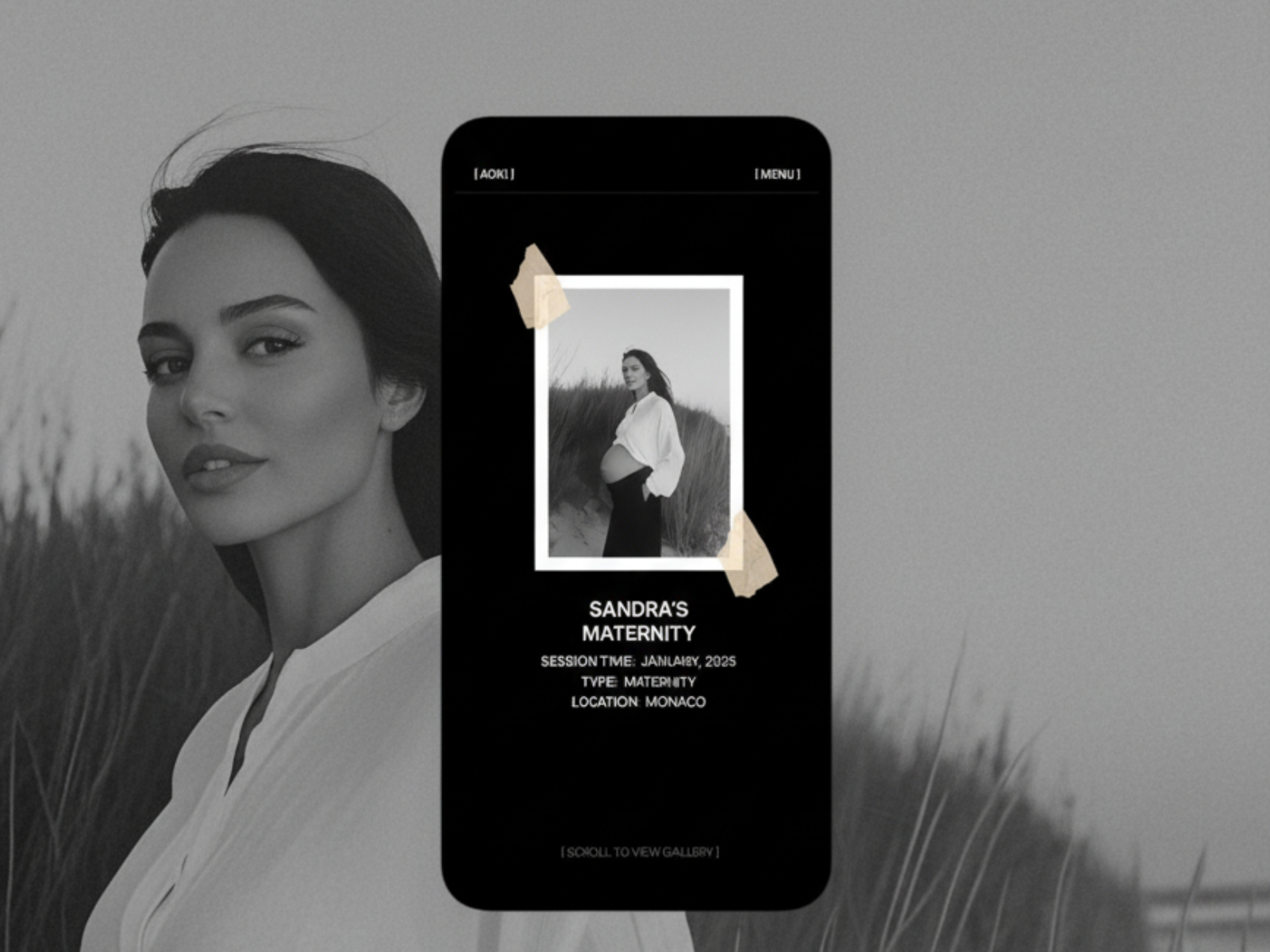 高级暗黑极简作品集网站设计灵感，作品集 Framer 网站模板详情图 4