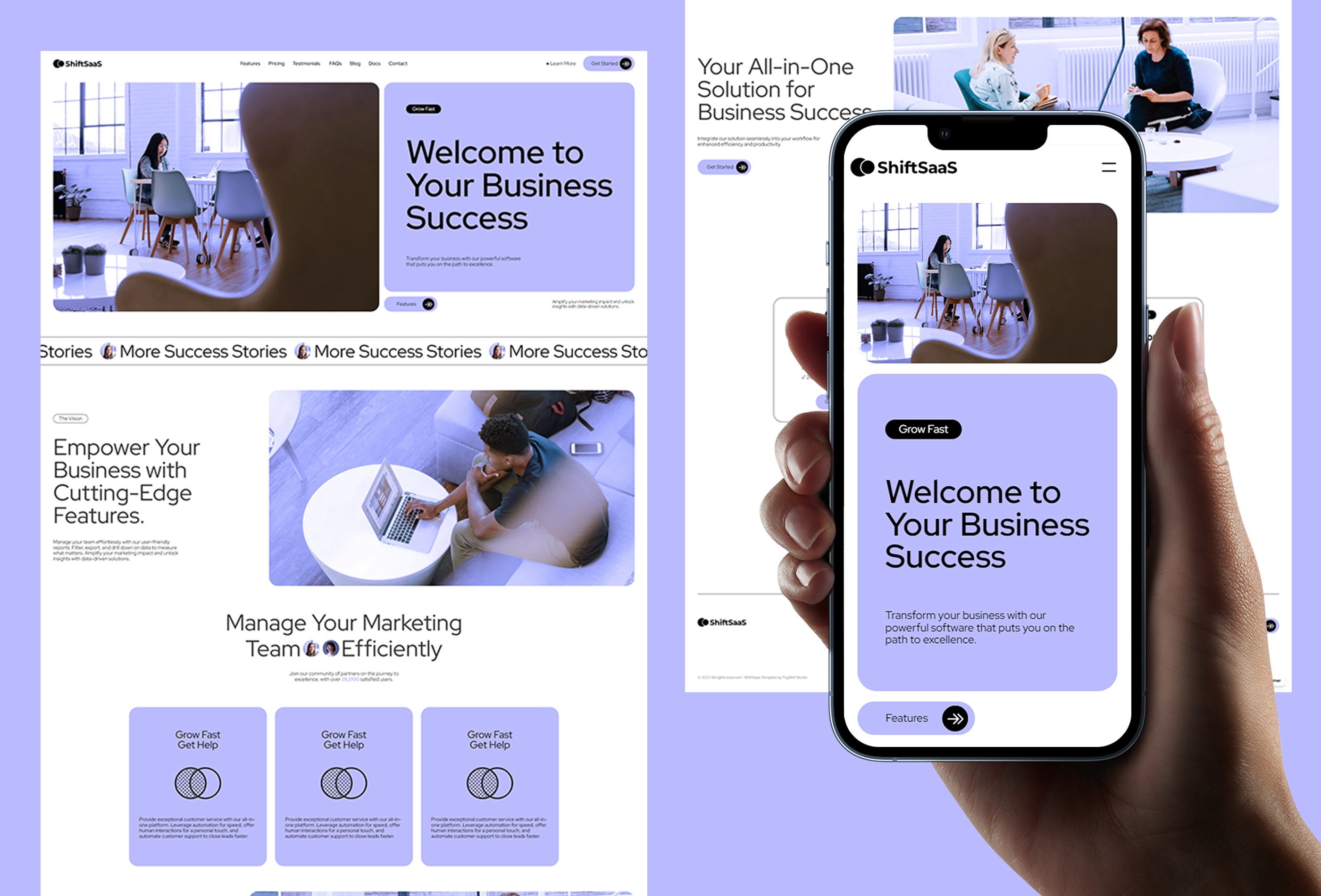 SaaS 产品官网设计灵感，SaaS、企业官网 Framer 网站模板详情图 2